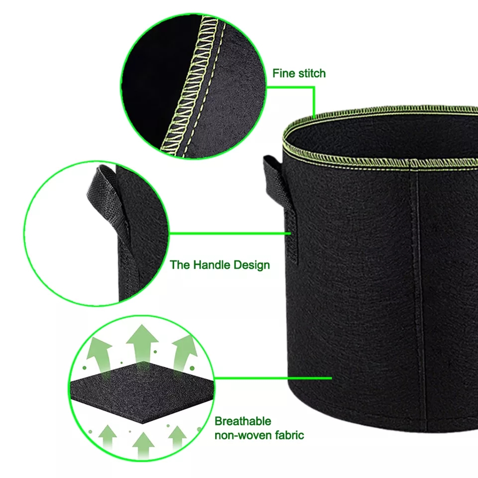 grow bag for vegetable and plants, 1.5 gallon 8x8 grow bag for vegetable and plants, 1.5 gallon 8x8