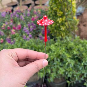 garden decor spiked red