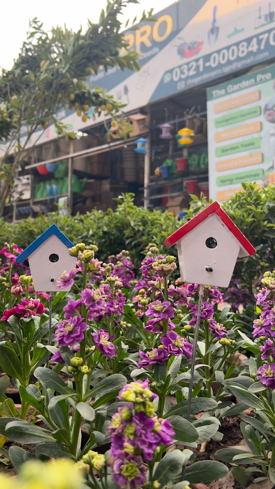 pack of 2 garden décor spiked bird houses pack of 2 garden décor spiked bird houses