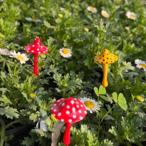 garden decor spiked red